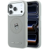 Karl Lagerfeld Karl Lagerfeld Point &amp; Choupette Sketch Apple iPhone 18 Pro / 17 Pro tok, MagSafe, szürke-ezüst
