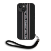 Karl Lagerfeld Karl Lagerfeld PU Saffiano Athleisure Stripe and Strap tok iPhone 15 készülékhez rózsaszín
