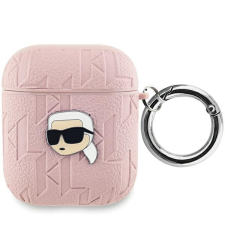 Karl Lagerfeld KLA2PGKIPP Monogram Karl Head tok AirPods 1/2 - rózsaszín fülhallgató, fejhallgató tok