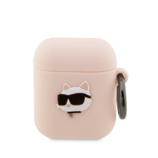 Karl Lagerfeld KLA2RUNCHP AirPods 1/2 tok rózsaszín/rózsaszín szilikon Choupette Head 3D audió kellék