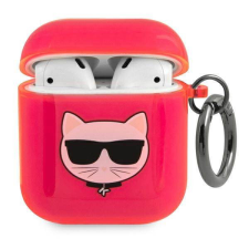 Karl Lagerfeld KLA2UCHFP AirPods 1/2 tok rózsaszín Choupette fülhallgató, fejhallgató tok