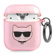 Karl Lagerfeld KLA2UCHGP AirPods rózsaszín Glitter Choupette tok audió kellék