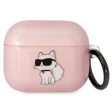 Karl Lagerfeld KLA3HNCHTCP Airpods 3 tok rózsaszín ikonikus Choupette fülhallgató, fejhallgató tok