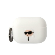 Karl Lagerfeld KLAP2RUNIKH AirPods Pro 2 tok fehér/fehér szilikon Karl Head 3D audió kellék