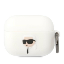 Karl Lagerfeld KLAPRUNIKH AirPods Pro tok fehér szilikon Karl Head 3D audió kellék