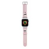 Karl Lagerfeld KLAWMSLKCNP 3D Rubber Karl&amp;Choupette Heads csereszíj Apple Watch 38/40/41mm - rózsaszín