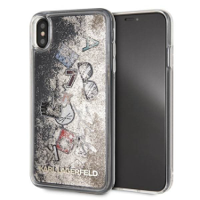 Karl Lagerfeld KLHCI65KSICGO iPhone Xs Max arany keménytok ikonikus folyékony csillogó kristályos tok és táska