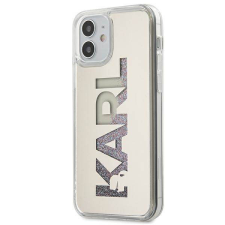 Karl Lagerfeld KLHCP12SKLMLGR iPhone 12 mini 5,4&quot; ezüst keménytok Mirror folyékony csillogó kristályos Karl Lagerfeld tok tok és táska