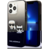 Karl Lagerfeld KLHCP13LTGKCK iPhone 13 Pro / 13 6,1" Keménytok Fekete Színátmenetes Ikonikus Karl & Choupette Tok (KLHCP13LTGKCK)