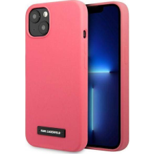 Karl Lagerfeld KLHCP13MSLMP1PI iPhone 13 6,1" Keménytok Fukszia Szilikon Plakett (KLD926FHS) tok és táska