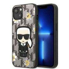 Karl Lagerfeld KLHCP13SPMNFIK1 iPhone 13 mini 5,4" szürke Virág ikonikus Karl tok és táska