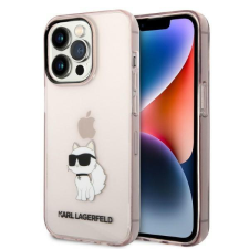 Karl Lagerfeld KLHCP14LHNCHTCP iPhone 14 Pro 6.1" rózsaszín keménytok ikonikus Choupette tok és táska