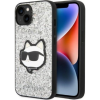 Karl Lagerfeld KLHCP14MG2CPS iPhone 14 Plus / 15 Plus 6,7" Ezüst Keménytok Glitter Choupette Patch (KLD1312)