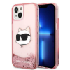 Karl Lagerfeld KLHCP14MLNCHCP iPhone 14 Plus 6,7" rózsaszín csillogó keménytok Choupette fej
