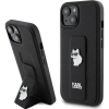 Karl Lagerfeld KLHCP15MGSACHPK iPhone 15 Plus / 14 Plus 6.7" Fekete Keménytok Gripstand Saffiano Choupette Pins (KF001892)