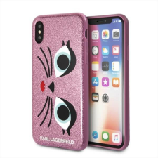 Karl Lagerfeld KLHCPXGLCHPI iPhone X/Xs keménytok rózsaszín K-Paris tok tok és táska