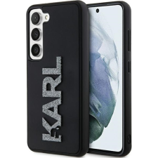 Karl Lagerfeld KLHCS23S3DMBKCK Samsung Galaxy S23 Fekete Keménytok 3D Gumi Csillogó Logóval (KLD1897) tok és táska