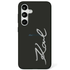 Karl Lagerfeld KLHCS25LSCMSMVK Silicone Sign Metal Logo tok Samsung Galaxy S25 Ultra - fekete tok és táska
