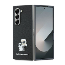 Karl Lagerfeld KLHCZFD6SAPKCNPK Saffiano Metal Pin tok Samsung Galaxy Z Fold6 F956 - fekete tok és táska