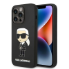 Karl Lagerfeld KLHMP14LSNIKBCK iPhone 14 Pro 6,1" keménytok fekete szilikon ikonikus Magsafe tok