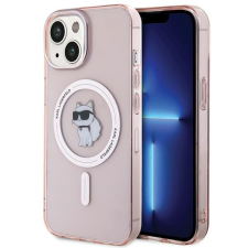 Karl Lagerfeld KLHMP15SHFCCNOP iPhone 15 6.1" rózsaszín keménytok IML Choupette MagSafe tok és táska