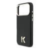 Karl Lagerfeld Leather K Head Logo MagSafe tok iPhone 17 Pro Max fekete KLHMP17X5PGFKHGK