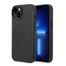 Karl Lagerfeld Leather Perforated Apple iPhone 14 Plus hátlap tok, fekete tok és táska