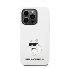 Karl Lagerfeld Liquid Choupette NFT szilikon hátlap tok Apple iPhone 14 Pro, fehér tok és táska