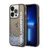Karl Lagerfeld Liquid Glitter Elong Apple iPhone 14 Pro Max hátlap tok, fekete