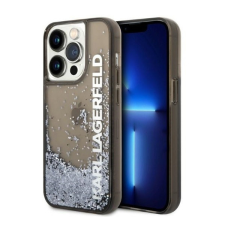 Karl Lagerfeld Liquid Glitter Elong Apple iPhone 14 Pro Max hátlap tok, fekete tok és táska