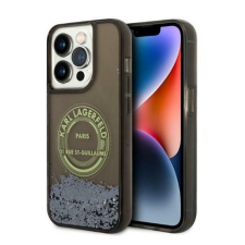 Karl Lagerfeld Liquid Glitter RSG Apple iPhone 14 Pro hátlap tok, fekete tok és táska
