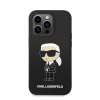 Karl Lagerfeld Liquid Ikonik NFT szilikon hátlap tok Apple iPhone 14 Pro, fekete