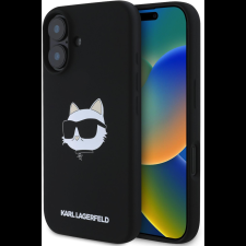 Karl Lagerfeld Liquid Silicone Choupette Head MagSafe iPhone 16 Black tok (KLHMP16SSCHPPLK) tok és táska