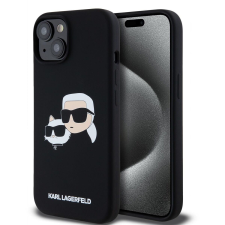 Karl Lagerfeld Liquid Silicone Double Heads MagSafe iPhone 15 Black tok (KLHMP15SSKCHPPLK) tok és táska