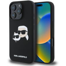 Karl Lagerfeld Liquid Silicone Double Heads MagSafe iPhone 16 Pro Black tok (KLHMP16LSKCHPPLK) tok és táska