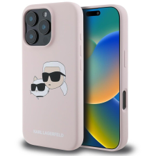 Karl Lagerfeld Liquid Silicone Double Heads MagSafe iPhone 16 Pro Pink tok (KLHMP16LSKCHPPLP) tok és táska