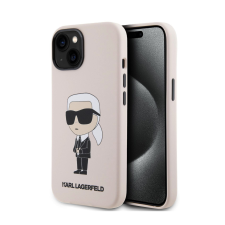 Karl Lagerfeld Liquid Silicone Ikonik NFT Case for iPhone 15 rózsaszín (KLHCP15SSNIKBCP) tok és táska