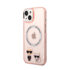 Karl Lagerfeld MagSafe Compatible Case Karl and Choupette for iPhone 14 Plus rózsaszín (KLHMP14MHKCP) tok és táska