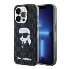 Karl Lagerfeld Monogram Ikonik Apple iPhone 15 Pro Max hátlap tok, fekete tok és táska