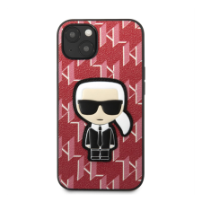 Karl Lagerfeld Monogram Ikonik hátlap tok Apple iPhone 13, piros tok és táska