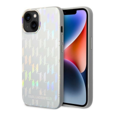 Karl Lagerfeld Monogram Iridescent Apple iPhone 14 Plus hátlap tok, ezüst tok és táska