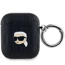 Karl Lagerfeld Monogram Karl Head tok AirPods 1/2 - fekete fülhallgató, fejhallgató tok