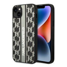 Karl Lagerfeld Monogram Stripe Apple iPhone 14 Plus hátlap tok, szürke tok és táska