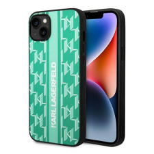 Karl Lagerfeld Monogram Stripe Apple iPhone 14 Plus hátlap tok, zöld tok és táska