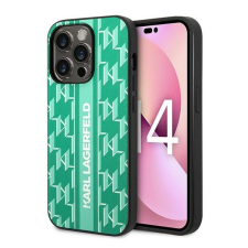 Karl Lagerfeld Monogram Stripe Apple iPhone 14 Pro hátlap tok, zöld tok és táska