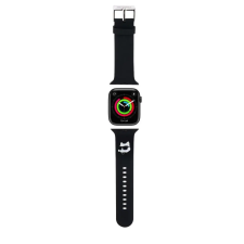 Karl Lagerfeld óraszíj fekete KLAWMSLCNK Apple Watch 38mm / 40mm / 41mm (129508) óraszíj