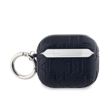 Karl Lagerfeld PU Embossed Karl Head Apple AirPods 3 tok, fekete fülhallgató, fejhallgató tok
