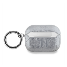 Karl Lagerfeld PU Embossed Karl Head Apple AirPods Pro tok, ezüst fülhallgató, fejhallgató tok