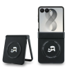  Karl Lagerfeld PU Karl and Choupette Heads Samsung Galaxy Z Flip 8 hátlap tok, MagSafe, fekete