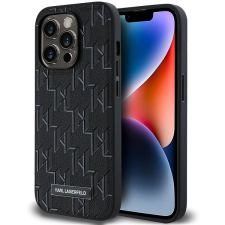 Karl Lagerfeld PU Leather Monogram Metal Logo MagSafe iPhone 14 Pro Black tok tok és táska